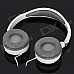 SaLaR EM520 Fashion Stereo Headphones Headset - White + Grey