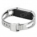 Q-D68 Bluetooth v1.2 Bracelet Watch - Silver + Black