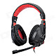 COSONIC CT-833 Stylish Gaming Stereo Headphones w/ Microphone - Black + Red (3.5mm Plug)