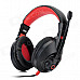 COSONIC CT-833 Stylish Gaming Stereo Headphones w/ Microphone - Black + Red (3.5mm Plug)