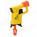 Manual Launch Outdoor Indoor Sponge Ball Gun Toy for Kids - Yellow + Orange + Black