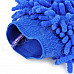 XSY001 Double-Faced Elastic Chenille Fiber Car Washing Gloves - Blue