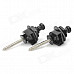 Universal Aluminum Alloy Strap Lock & Knob for Electronic / Wooden Guitar - Black (2 PCS)