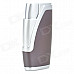 New Stainless Steel Dual-Flame Windproof Butane Gas Lighter - Maroon