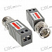 Video Balun Transceivers - Shielded BNC Video over UTP Cable Adapters (2-Piece Set)