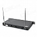 EU-630 3.0" LCD 2-Channel Wireless Microphone System w/ Dual Wireless Microphones - Black + Silver