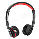Rapoo H6080 Folding Bluetooth V4.0 Headphones Headset w/ Voice Recognition - Black + Red