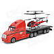 WJ-112601 2-in-1 Rechargeable 3.5-CH R/C i-Helicopter w/ 4-CH i-Truck Set - Red