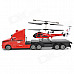 WJ-112601 2-in-1 Rechargeable 3.5-CH R/C i-Helicopter w/ 4-CH i-Truck Set - Red