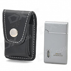 JOBON ZB-607 Windproof Butane Jet Torch Lighter w/ Pouch - Silver