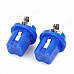 B8.5 0.18W 10lm 2-SMD 3528 LED Blue Light Car License / Indicator Lamp - Blue (DC 12V / 2 PCS)