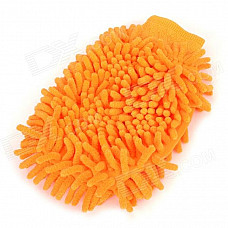 MH-M01 Double-Face Microfiber Wash Cleaning Mitt - Orange