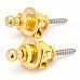 Universal Aluminum Alloy Strap Lock & Knob for Electric / Wooden Guitar - Golden (2 PCS)