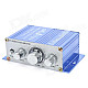 Aluminum Alloy 2-Channel 100W Audio Hi-Fi Stereo Amplifier for Car - Blue (DC 12V)