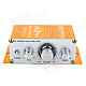 Aluminum Alloy 2-Channel 100W Audio Hi-Fi Stereo Amplifier for Car - Golden (DC 12V)