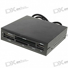 3.5" Front Chassis Bay Embedded SDHC MS/SD/MMC/TF/M2 Card Reader with USB Port