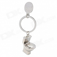 Creative Toilet Shape Zinc Alloy Keychain - Silver