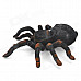 27MHz 2-CH Radio Control Realistic Crawling Movement Tarantula - Black + Dark Coffee (4 x AA)