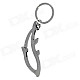 Cute Dolphin Shape Zinc Alloy Keychain - Silver Grey
