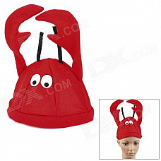 Lobster Style Children's Soft Plush Cap - Red