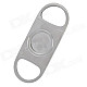 XJ002 Portable Stainless Steel Double Blades Cigar Cutter Knife - Silver