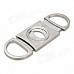 XJ002 Portable Stainless Steel Double Blades Cigar Cutter Knife - Silver