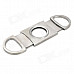 XJ002 Portable Stainless Steel Double Blades Cigar Cutter Knife - Silver