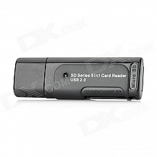 CR6800 USB 2.0 SD / MMC / Mini SD / Micro SD Card Reader - Black