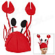 Crab Style Children's Soft Plush Cap - Red