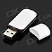 Stylish USB 2.0 Flash Disk Drive - White + Transparent Black (8GB)