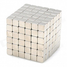 NH-216B DIY 4mm Square Neodymium Magnets - Silver (216 PCS)