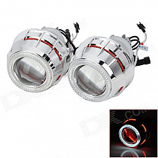 H1 H7 H4 9005/9006 35W 2800lm HID White Xenon Headlamps w/ Red & White 2-Angel Eye (12V / 2 PCS)