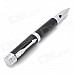 3-in-1 Fountain Pen w/ Butane Lighter + White Illuminating Light - Black + Silver (3 x AG4)