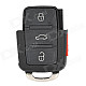 AML030605 Automobile 4-Button Remote Control Key Case for Volkswagen Passat - Black