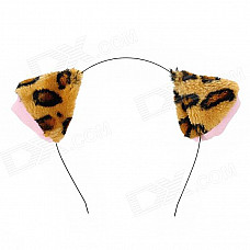 Cute Plush Leopard Grain Ears Pattern Headband