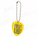 Delicate Mechanical Heart Shaped Acrylic Music Box w/ Keychain - Yellow