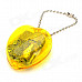 Delicate Mechanical Heart Shaped Acrylic Music Box w/ Keychain - Yellow