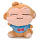 Cute YoCi Monkey Plush Doll Toy w/ Suction Cup - Boy Style (Brown + Blue)