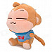 Cute YoCi Monkey Plush Doll Toy w/ Suction Cup - Boy Style (Brown + Blue)