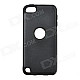 Simple Protective Aluminum Alloy + Silicone Back Case for Ipod Touch 5 - Black