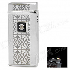 HONEST QQ-BCZ290 Touch Induction Steel + Alloy Butane Gas Windproof Lighter - Silver