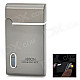 Portable Stainless Steel Windproof Butane Lighter w/ PU leather Case - Deep Grey