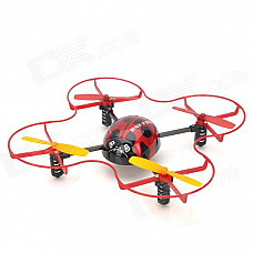 Huan Qi 882 Beetle Style 2.4G UFO 4-CH Remote Control Airplane - Black + Red (AA Battery)