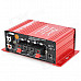 Mini Aluminum Alloy 2-Channel 100W Hi-Fi Stereo Home / Car Amplifier - Red (DC 12V)