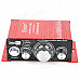 Mini Aluminum Alloy 2-Channel 100W Hi-Fi Stereo Home / Car Amplifier - Red (DC 12V)