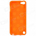 Polka Dot Style Protective TPU Back Case for Ipod Touch 5 - Orange + White
