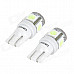 SENCART T10 1.25W 540nm 70lm 5-SMD 5050 LED Ice Blue Light Decoration Lamps (12~16V / 2 PCS)