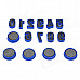 Funi CT-992 Arabic Numerals Numbers Symbol Shape Magnet Stickers - Blue (15 PCS)