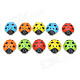 Funi CT-336 Lady Beetle Shape Magnet Stickers - Red + Orange + Green + Blue + Yellow (10 PCS)
