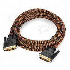 DVI 24+1 Male to Male Connection Cable - Brown + Black (3m)